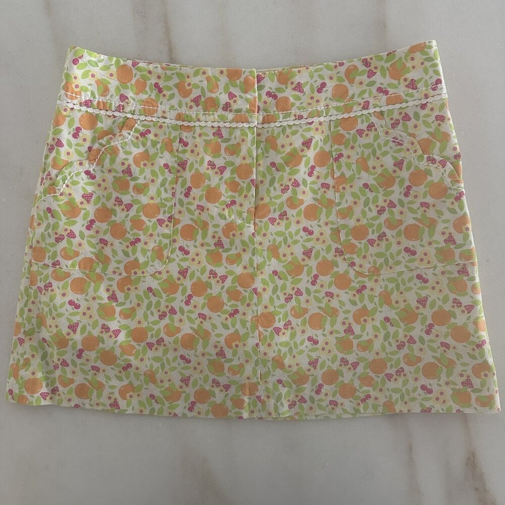 Lilly Pulitzer Orange/Strawberry Fruit Print Skort - Size 6
